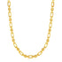 Rounded Rectangular Link Necklace with Textured Round Links in 14k Yellow Gold by Bids.com