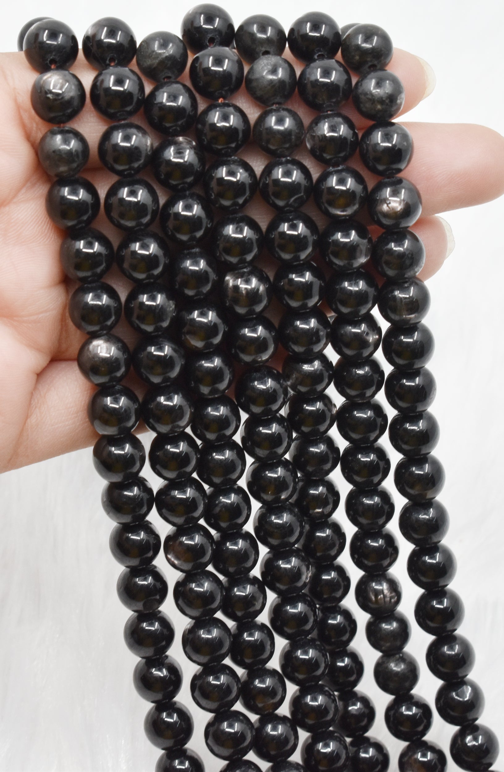 Apachetears Beads, Natural Crystal Round Beads 6mm to 10mm  DestGlow