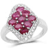 2.12 Carat Genuine Glass Filled Ruby & White Zircon .925 Sterling Silver Ring by Bids.com