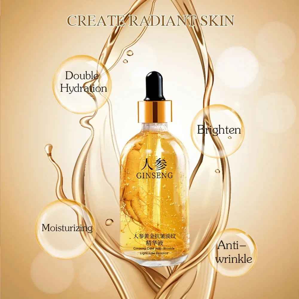 24K Gold Hyaluronic Acid Serum for Face Anti-Wrinkle Anti-Aging Brightening Moisturizing Skincare Facial Serum Essence Face Care