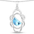 4.60 Carat Genuine Swiss Blue Topaz .925 Sterling Silver Pendant by Bids.com