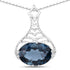 6.65 Carat Genuine London Blue Topaz .925 Sterling Silver Pendant by Bids.com