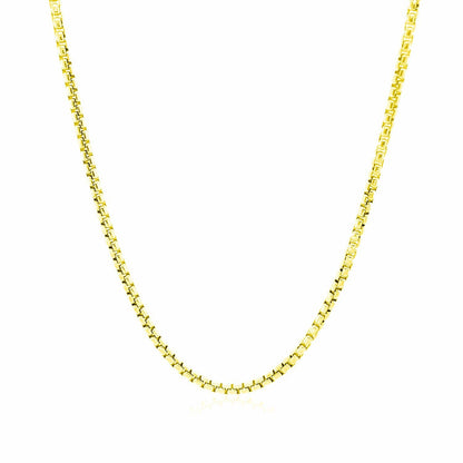 14k Yellow Gold Round Box Chain 1.7mm by Bids.com