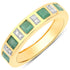 0.82 Carat Genuine Emerald and White Diamond .925 Sterling Silver Ring  DestGlow