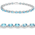 7.92 Carat Genuine Blue Zircon .925 Sterling Silver Bracelet by Bids.com