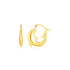 14K Yellow Gold Dolphin Hoop Earrings by Bids.com