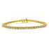 14K Yellow Gold Plated .925 Sterling Silver 8.0 Cttw Diamond Classic Link Tennis Bracelet (K-L Color, I2-I3 Clarity) - 7-1/4" by Bids.com