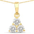 0.51 Carat Genuine Lab Grown Diamond 14K Yellow Gold Pendant  DestGlow