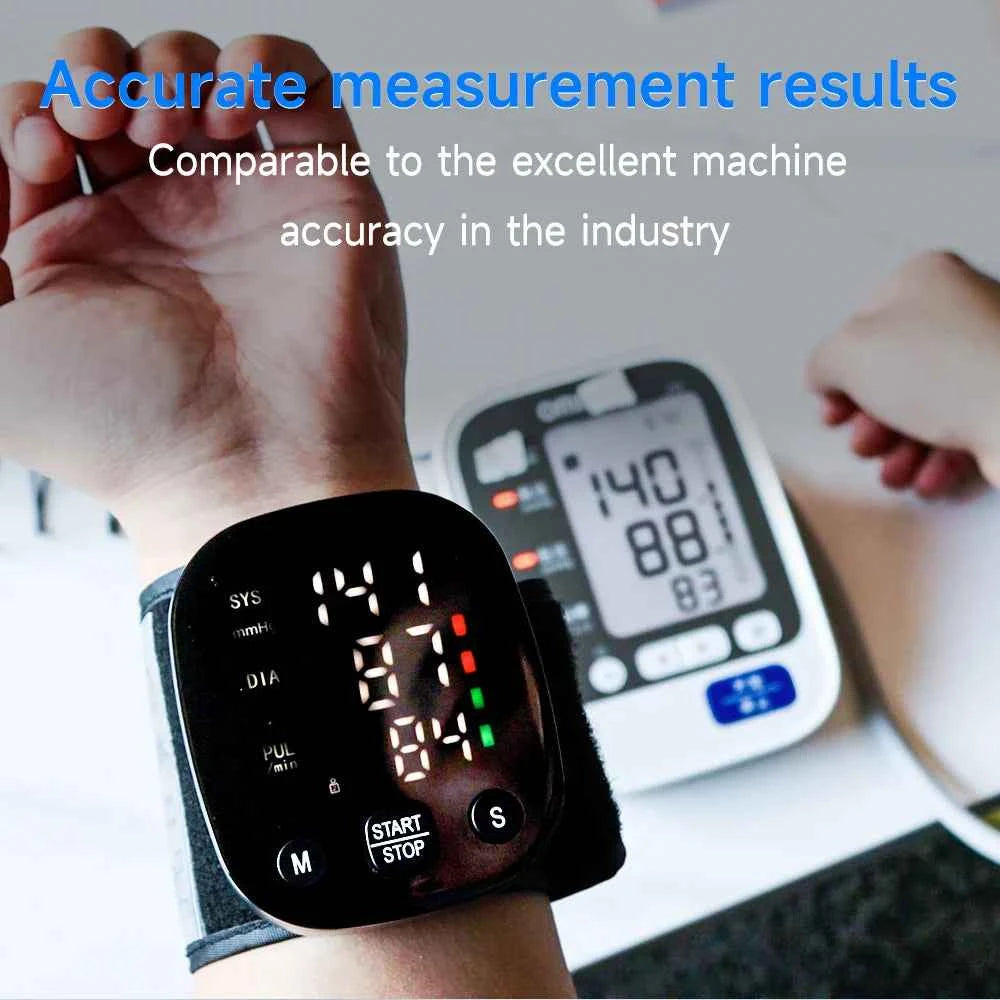 PulseTrack™ Wrist Blood Pressure &amp; Heart Rate Monitor – Portable Digital Health Tracker