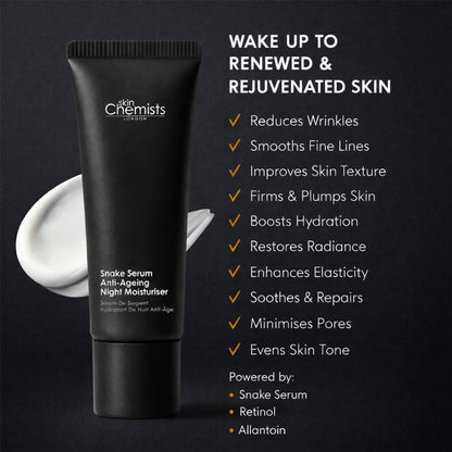 skinChemists Snake Serum Anti-Ageing Night Moisturiser 50ml by skinChemists US