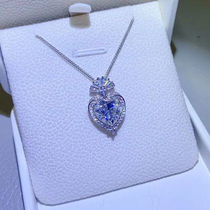 3 Carat Sparkala™ 925 Sterling Silver Heart Pendant Necklace by Sparkala