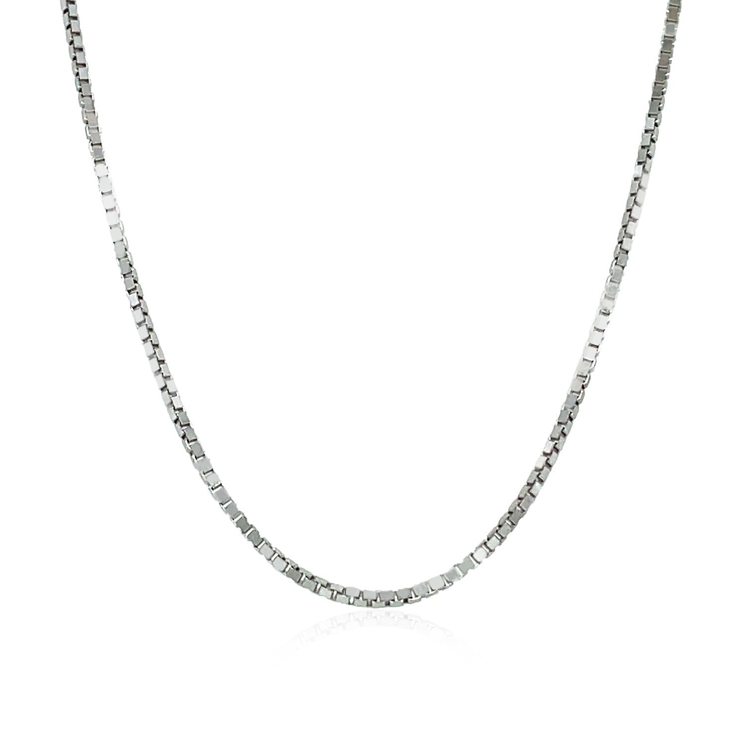 14k White Gold Classic Box Chain 1.1mm by Bids.com