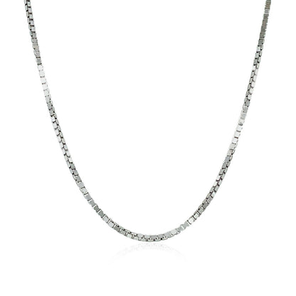 14k White Gold Classic Box Chain 1.1mm by Bids.com