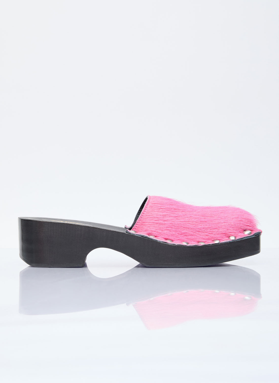 Acne Studios Women Hairy Wood Clogs by Luosophy