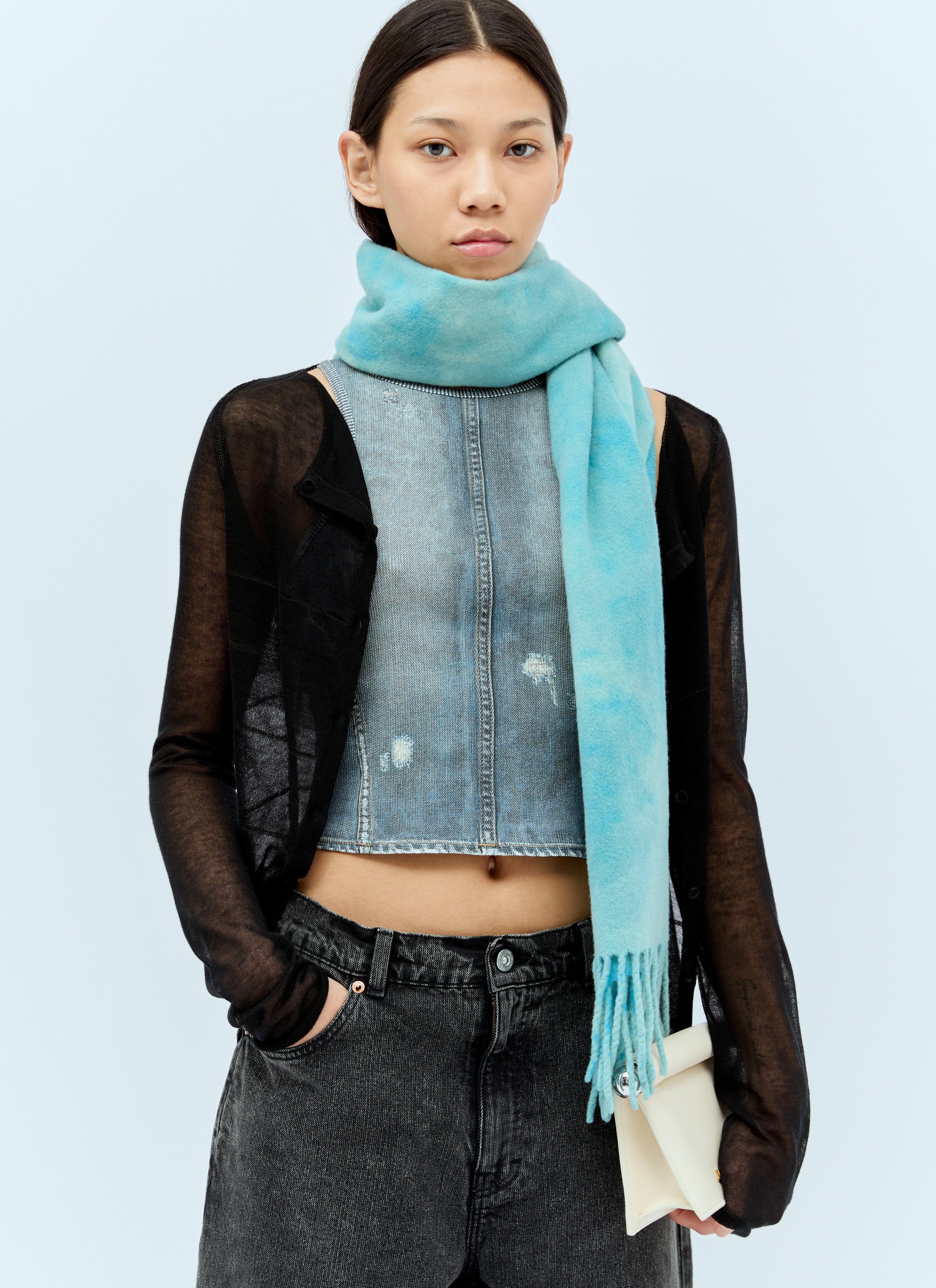 Acne Studios Women Narrow Tie-Dye Wool Scarf by Luosophy