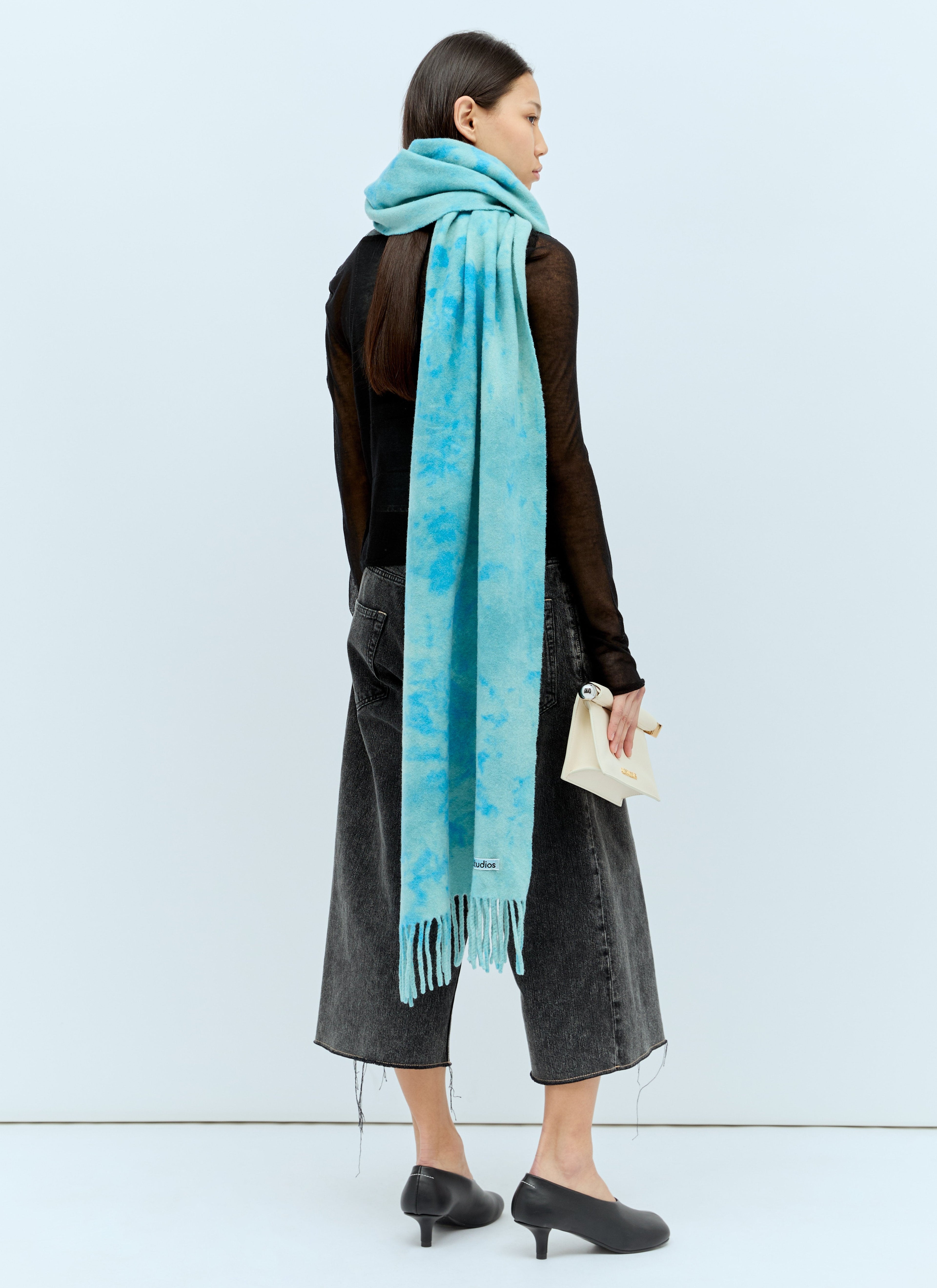 Acne Studios Women Narrow Tie-Dye Wool Scarf by Luosophy