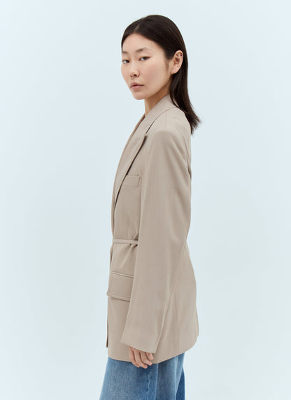 Acne Studios Women Peak Lapels Belted Blazer by Luosophy