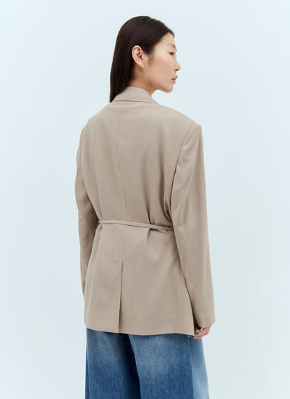 Acne Studios Women Peak Lapels Belted Blazer by Luosophy