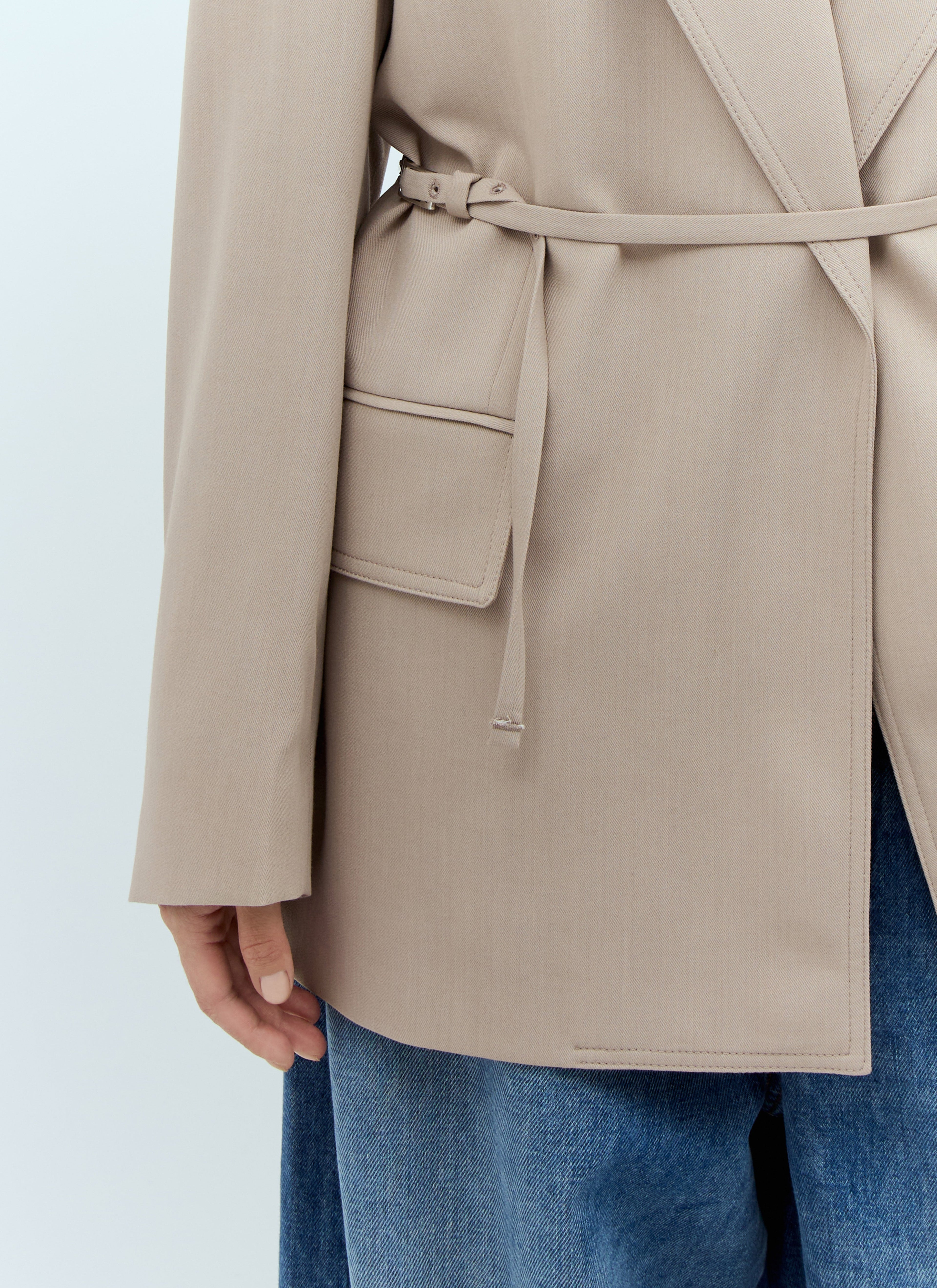 Acne Studios Women Peak Lapels Belted Blazer by Luosophy