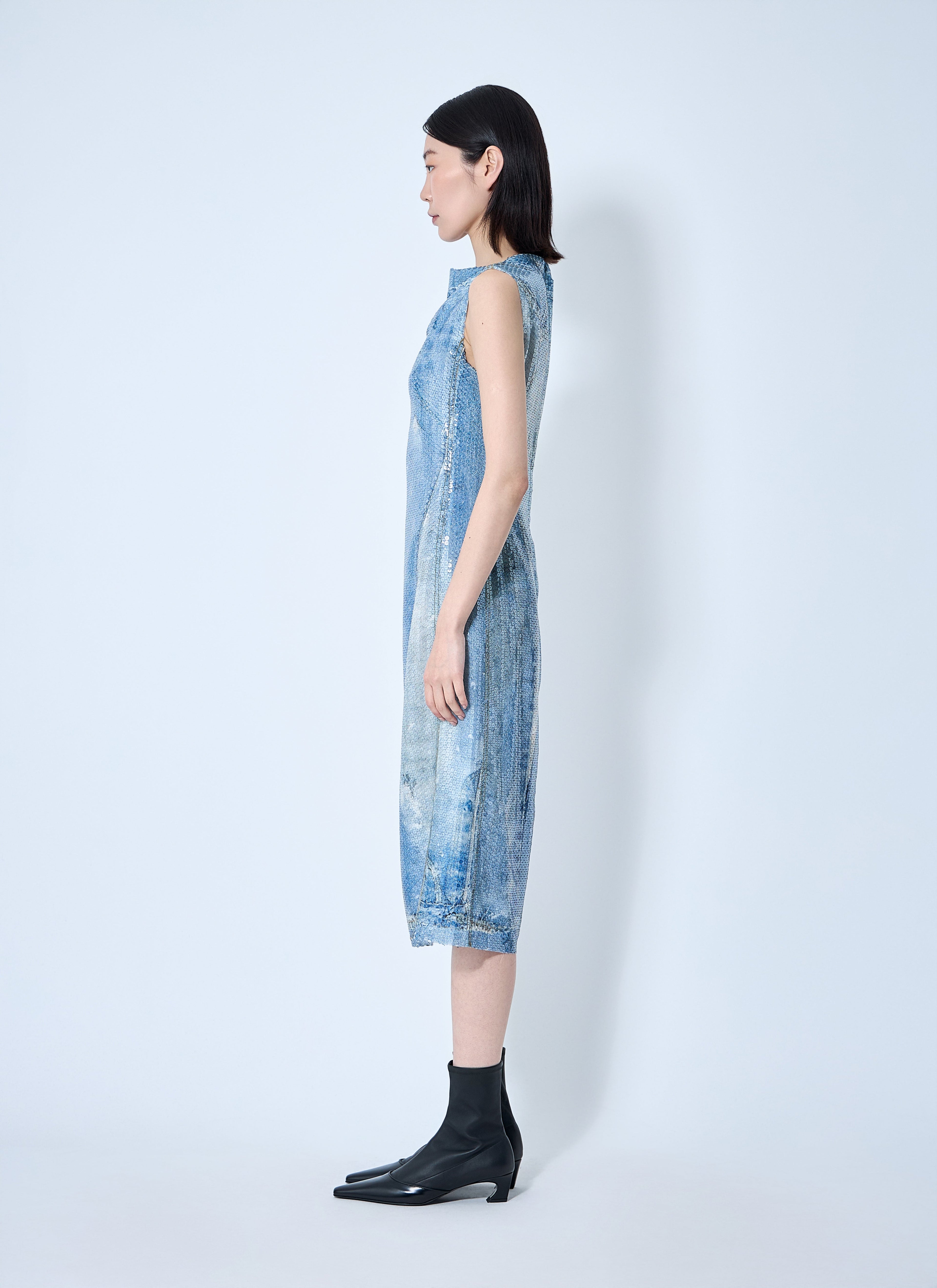 Acne Studios Women Printed Sequin Midi Dress by Luosophy
