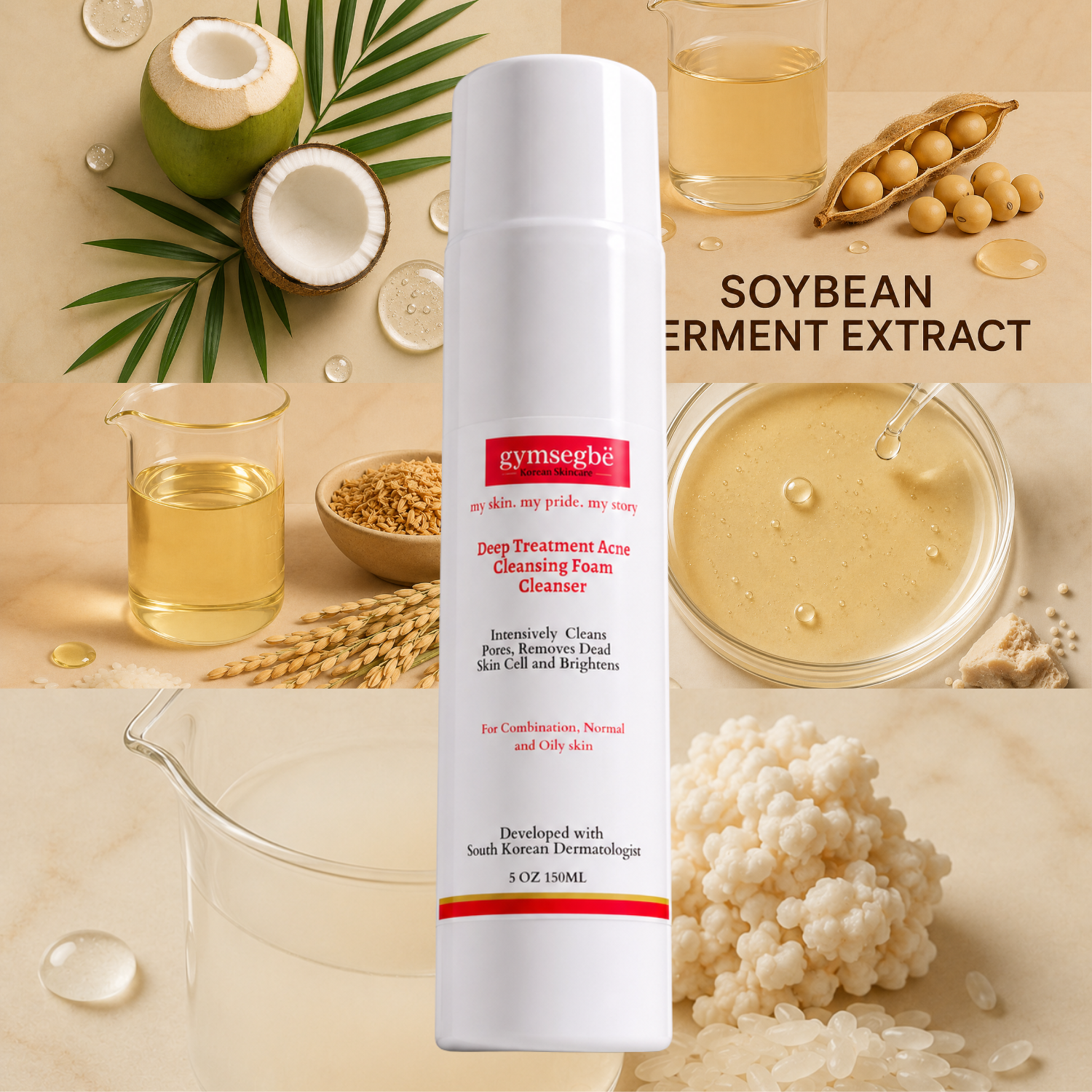Deep Treatment Acne Cleansing Foam Cleanser by gymsegbë