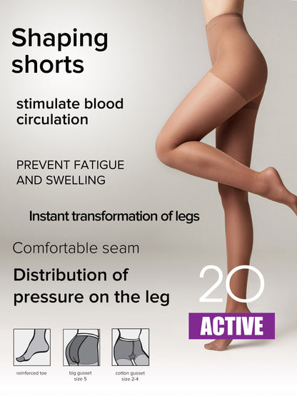 Tights Conte Active 20 Den - Support &amp; Compression by TheRanok.com