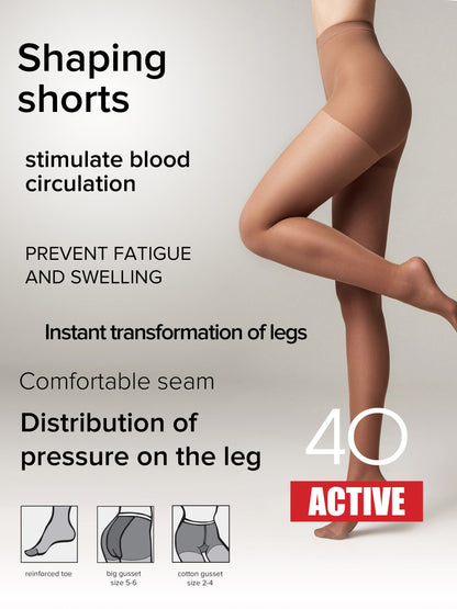 Tights Conte Active 40 Den - Support &amp; Compression