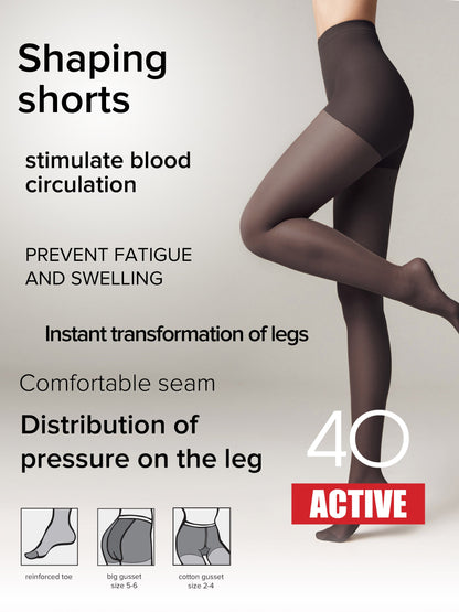 Tights Conte Active 40 Den - Support &amp; Compression
