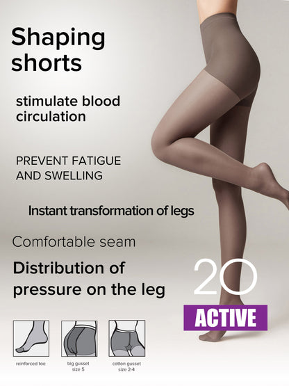 Tights Conte Active 20 Den - Support &amp; Compression by TheRanok.com
