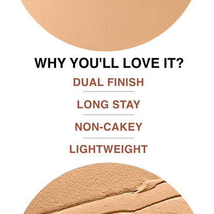 Lakme 9 To 5 Unreal Dual Cover Pressed Powder, 2 In 1 Compact + Foundation - 10 Ivory