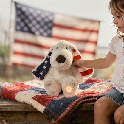 The Star Spangled Xander — Scout | Limited Edition Patriotic Weighted Plush Dog by Lavender Life Company