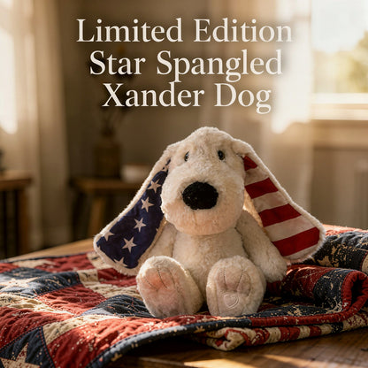 The Star Spangled Xander — Scout | Limited Edition Patriotic Weighted Plush Dog by Lavender Life Company