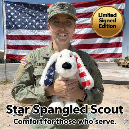 The Star Spangled Xander — Scout | Limited Edition Patriotic Weighted Plush Dog by Lavender Life Company