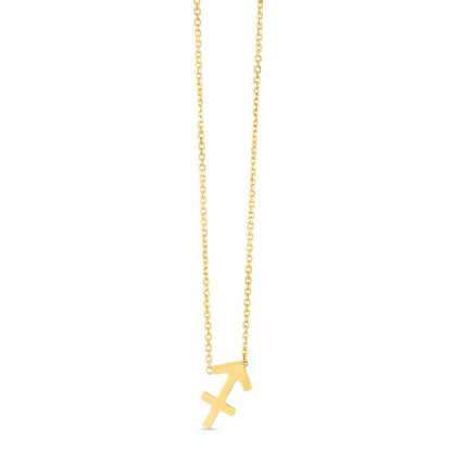 14K Yellow Gold Sagittarius Necklace by Bids.com