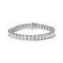 14K Yellow Gold 5.0 Cttw Invisible Set Princess-cut Diamond Buckle Link Tennis Bracelet (H-I Color, SI2-I1 Clarity) - Size 7.25" by Bids.com