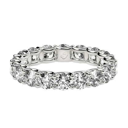 Round Cut Lab Grown Diamond Eternity Ring in 14k White Gold (2 cttw FG/VS2) by Bids.com