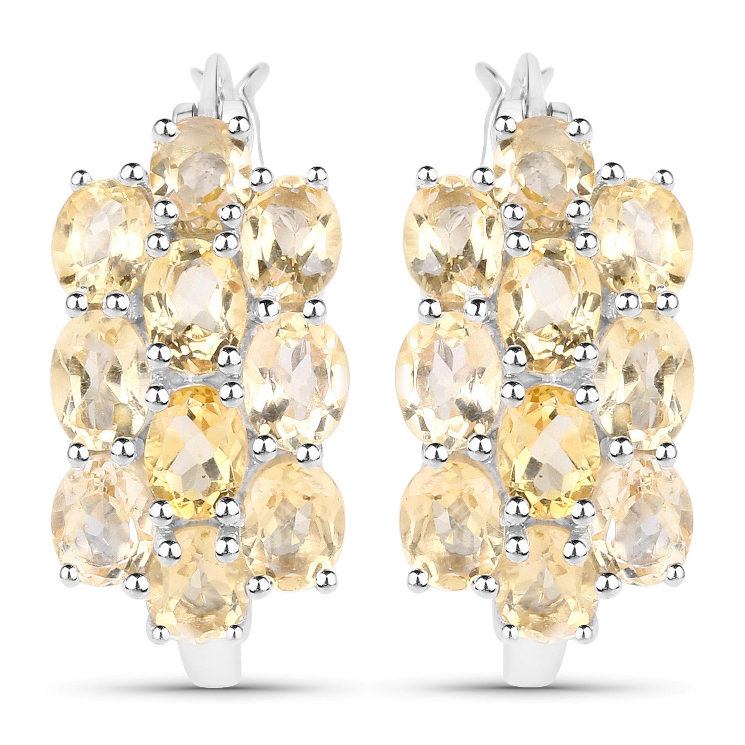 8.32 Carat Genuine Citrine .925 Sterling Silver 3 Piece Jewelry Set (Ring, Earrings, and Pendant w/ Chain) by Bids.com