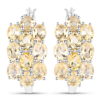 8.32 Carat Genuine Citrine .925 Sterling Silver 3 Piece Jewelry Set (Ring, Earrings, and Pendant w/ Chain) by Bids.com
