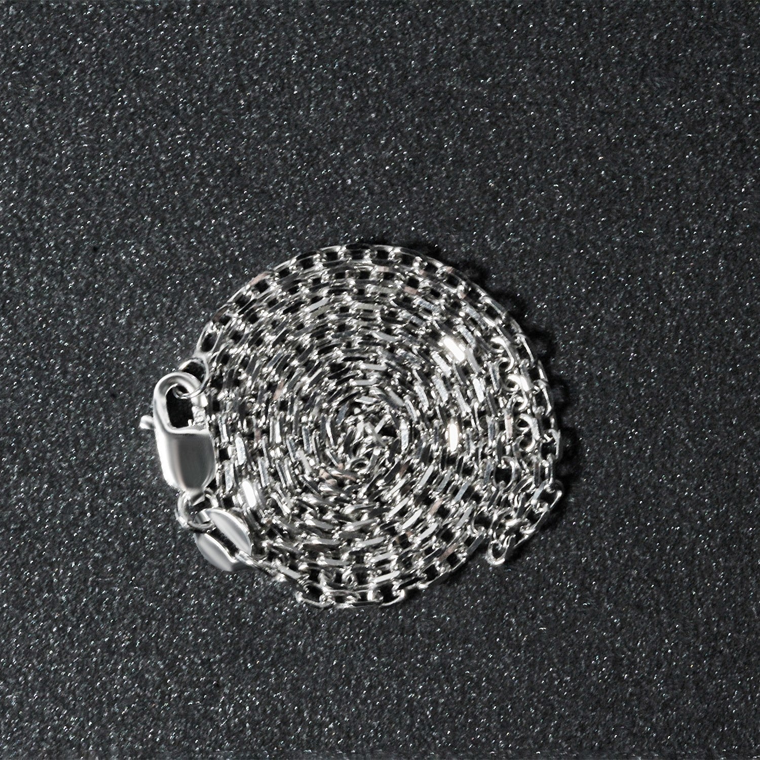 14k White Gold Diamond Cut Cable Link Chain 1.8mm by Bids.com