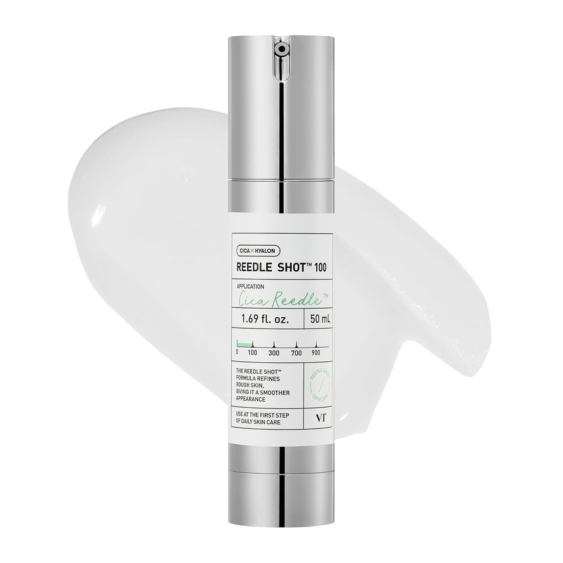 CICA Reedle Shot 100, Spicule Microneedling Serum for Pore Care &amp; Exfoliation, Exosome, Centella Asiatica for Glass Skin, Skin Texture, Korean Liquid Skin Booster (1.69 Fl Oz / 50Ml) by Korean Skin Care