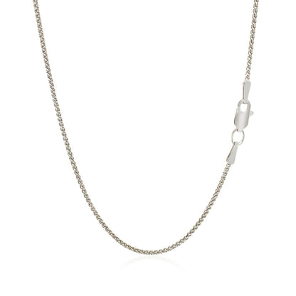 18k White Gold Round Wheat Chain 1.4mm by Bids.com