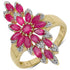 14K Yellow Gold Plated 2.04 Carat Genuine Ruby .925 Sterling Silver Ring by Bids.com