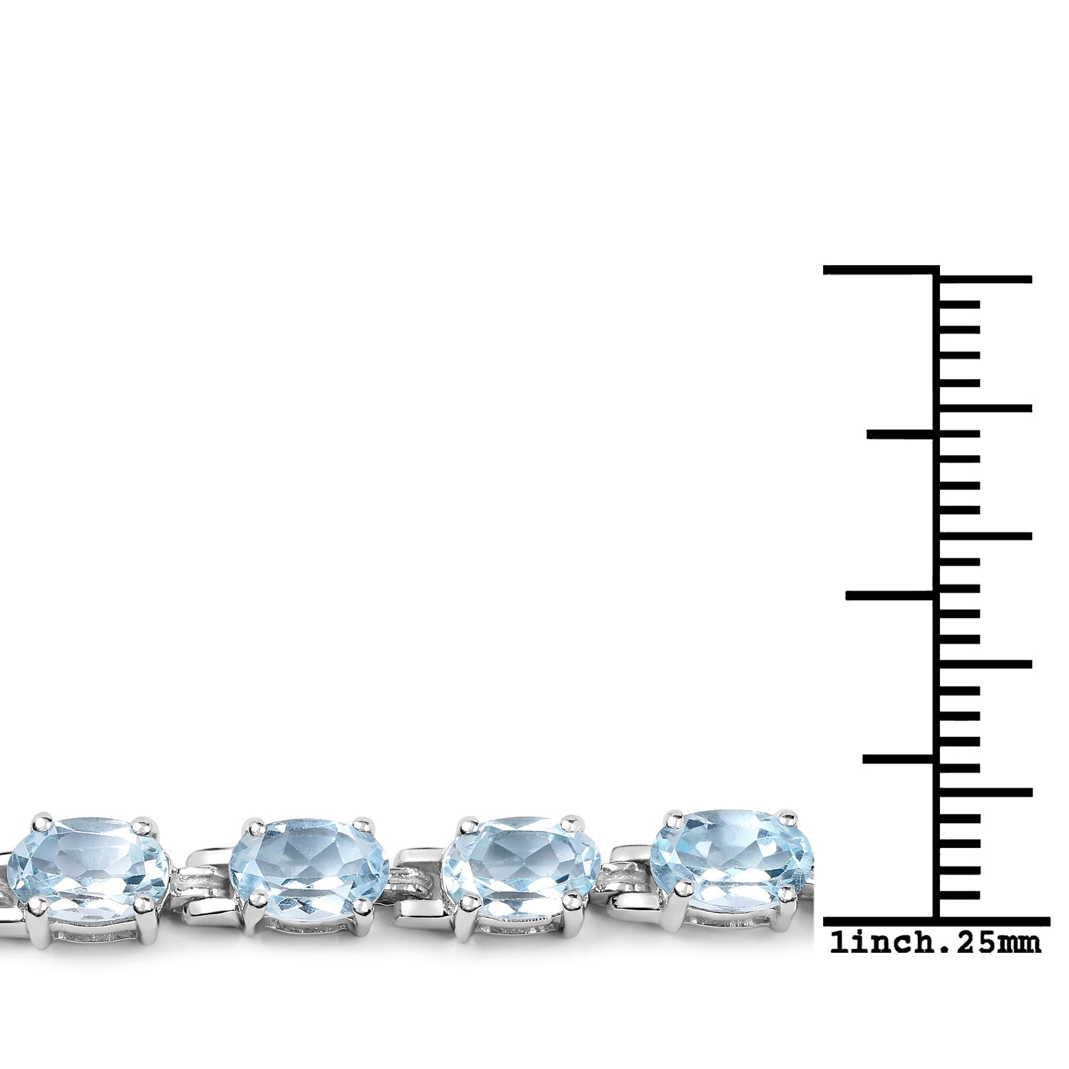 10.71 Carat Genuine Blue Topaz .925 Sterling Silver Bracelet  DestGlow