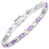 6.88 Carat Genuine Amethyst .925 Sterling Silver Bracelet  DestGlow