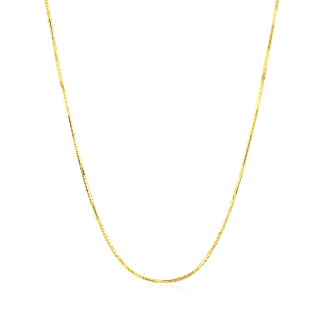 14k Yellow Gold Octagonal Shiny Snake Chain 0.8mm by Bids.com