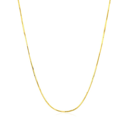 14k Yellow Gold Octagonal Shiny Snake Chain 0.8mm by Bids.com