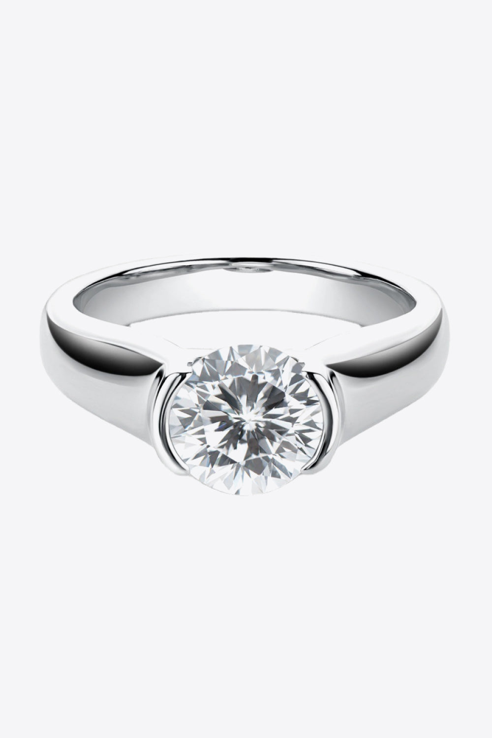 Looking Good 2 Carat Brilliant Round Cut Sparkala™ Platinum Over Pure Sterling Silver Ring by Sparkala