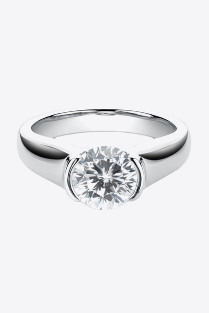 Looking Good 2 Carat Brilliant Round Cut Sparkala™ Platinum Over Pure Sterling Silver Ring by Sparkala