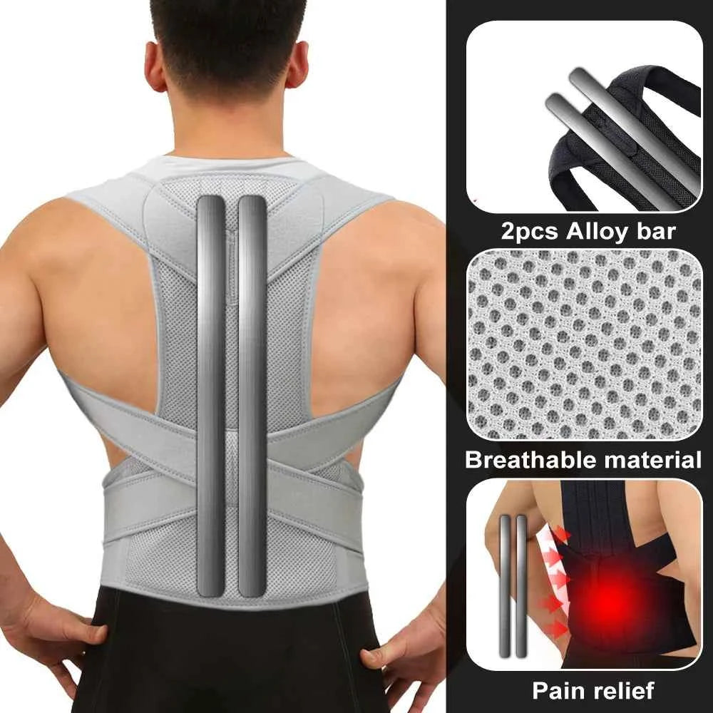 PostureMax™ Adjustable Support Brace – Spine Alignment &amp; Comfort