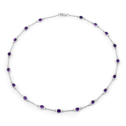 6.12 Carat Genuine Amethyst .925 Sterling Silver Necklace by Bids.com